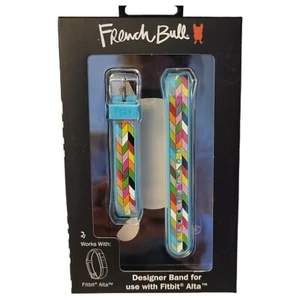 French Bull 3-D Silicone Multicolor Designer Band For Fitbit Alta - Picture 1 of 2