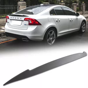 Unpainted Fit FOR VOLVO S60 Saloon V Look Trunk Spoiler Wing 2011+ T5 T6 Sport - Bild 1 von 1