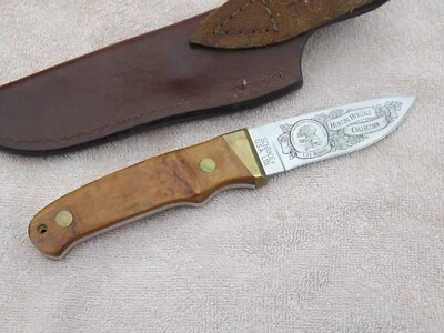 Schrade Hunting Heritage NAHC 固定刀片刀木柄未使用和护套 — 第 1/4 张图片