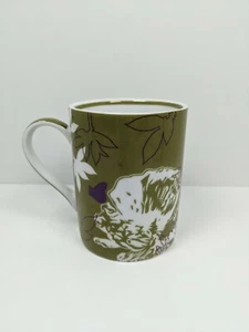  Taza de té de café Starbucks 2006 12 onzas - verde púrpura flores blancas  - Imagen 1 de 8