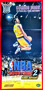 RARE! Vintage 1999 NBA COURTSIDE 2 KOBE BRYANT Nintendo Game POSTER 22 x 11 - Picture 1 of 1