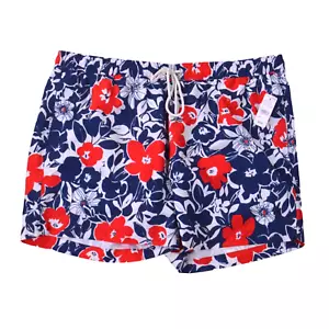 NUOVO Brooks Brothers Costume da bagno XXL rosso bianco blu floreale $70 - Foto 1 di 10