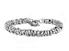 Bracciale argento 925 rodiato Anelli Stile dodo anallergico regalo uomo donna