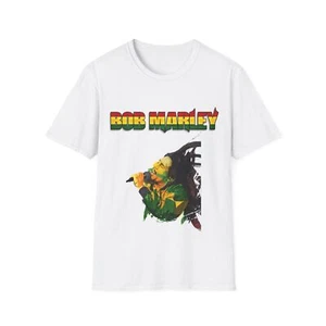Unisex Softstyle T-Shirt Rasta Reggae Lion Judah Marley Music - Picture 1 of 25