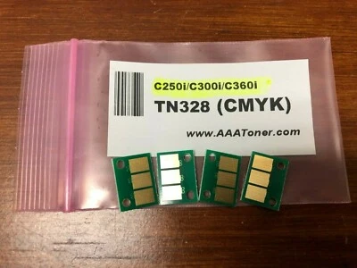 4 x Toner Chips for Konica Minolta Bizhub C250i, C300i, C360i (TN328) Refill - Image 1 of 2