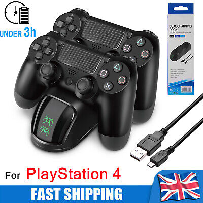 For PS4 Dual Controller Fast Charger Charging Dock Station Dualshock Gamepad • 8.59£