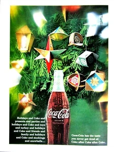 Coca Cola Christmas Tree Vintage 1967 Coke Original Print Ad 8.5 x 11" - Picture 1 of 6