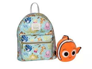 Loungefly Disney Pixar Finding Nemo Collage Mini Backpack + Nemo Squishmallow 6” - Picture 1 of 11