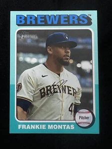2024 Topps Heritage High Number Frankie Montas #507 Aqua Border Brewers - Picture 1 of 2