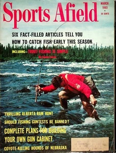 Vintage Sports Afield Magazine March 1963 Hunting Fishing Trout Ram Hunt Hounds - Picture 1 of 2