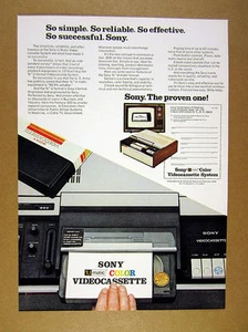 1974 Sony U-Matic Videocassette System vcr machine photo vintage print Ad - Picture 1 of 1