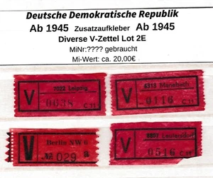 alte V-Zettel Wertbriefaufkleber - Bild 1 von 1