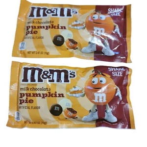 M&M”s Milk Chocolate Pumpkin Pie 2.47 Oz Share Size Limited Holiday Lot Of 2 - Picture 1 of 5