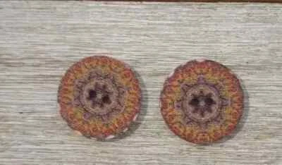 Flores Madera Boho Costura Botones 2 Agujeros 1 Pulgada Marrón (Juego #20007) Foto 1 de 2