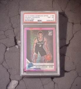 2019-20 Panini Donruss Optic Keldon Johnson #186 Hyper Pink Rookie Card PSA 8 - Picture 1 of 3