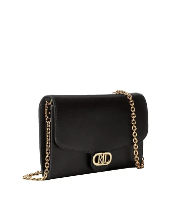 Ralph Lauren Smooth Leather Medium Adair Crossbody Wallet Bag Black $175 - Image 1 of 4