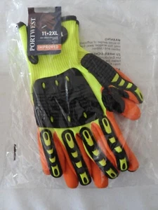 10 x Portwest A721 Anti Impact Protection Grip Gloves Nitrile Size 11 XXL BNWT - Picture 1 of 7