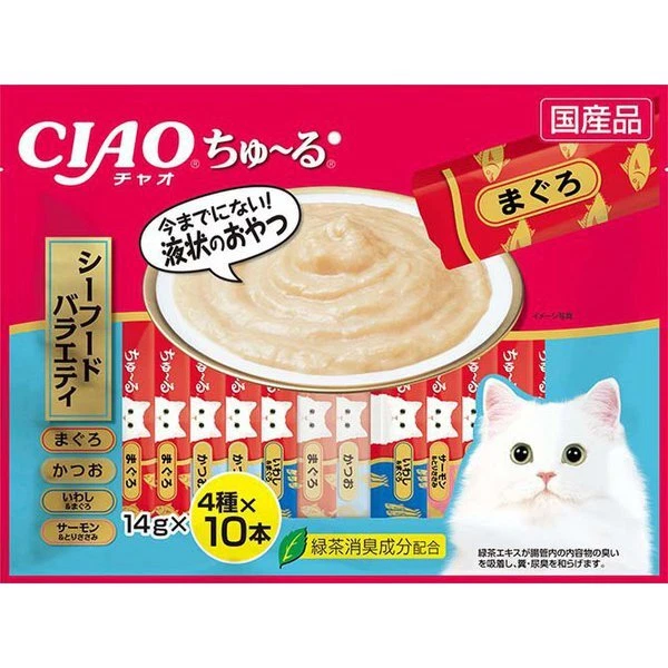 INABA CIAO Churu Creamy Lickable Cat's Treats 14 g × 40 Sticks Made in Japan YUM - Image 1 of 4