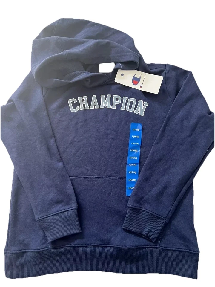 Champion Youth  Hoodies- Size L 14/16 NWT Boy Pullovers Blue - Image 1 of 1