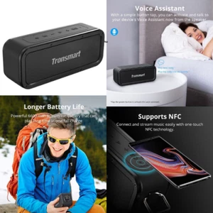 Tronsmart Wireless Speaker, 3D Stereo, Extra Bass, Voice Assistant, 100ft Range