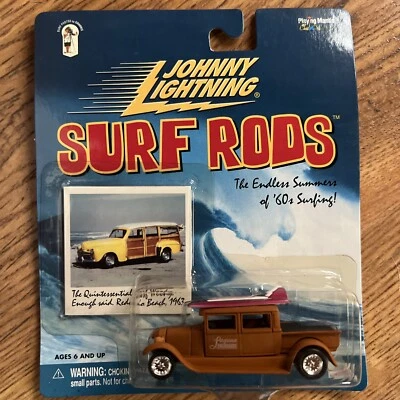 Johnny Lightning Surf Rods Ford Model A Pickup - Laguna Longboards Surf Boards - Image 1 of 4