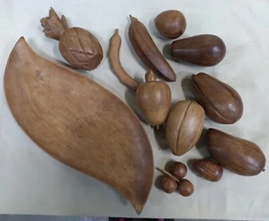 12 Piece Vintage Wood Fruit Tray - Picture 1 of 9