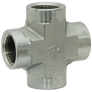1" NPT Female Cross 5652-16-16-16-16 Adapter 9-5652-16-16-16-16 - Picture 1 of 2