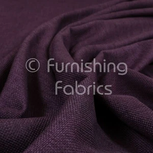 Modern Furnishing Textured Plain Purple Jacquard Basket Weave Upholstery Fabrics - Picture 1 of 4