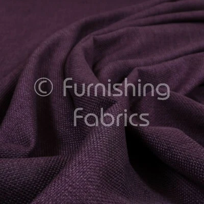 Modern Furnishing Textured Plain Purple Jacquard Basket Weave Upholstery Fabrics - Image 1 of 4