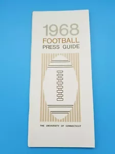 UCONN CONNECTICUT HUSKIES - COLLEGE FOOTBALL MEDIA GUIDE - 1968 - NEAR MINT - Picture 1 of 3