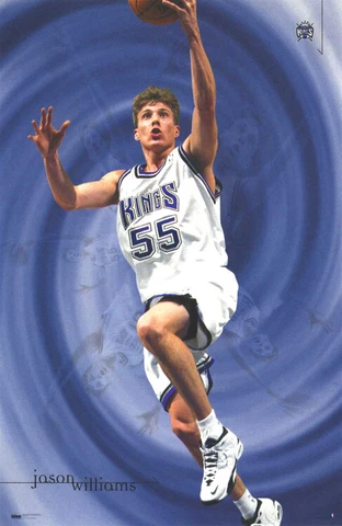 Jason Williams WHITE CHOCOLATE 1999 Sacramento Kings Vintage NBA 23x35 POSTER Cover