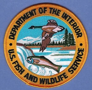 UNITED STATES FISH AND WILDLIFE SERVICE DEPARTMENT OF INTERIOR PATCH - Picture 1 of 1