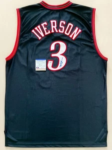 Vintage Allen Iverson Autographed Reebok NBA Authentics 76ers Jersey W/ PSA COA - Picture 1 of 14