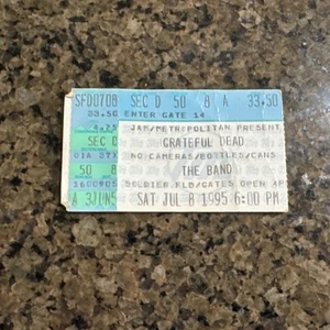 Grateful Dead Konzert Ticket Stub 2nd To Last Show mit Jerry Garcia - 8. Juli 1995 - Bild 1 von 2