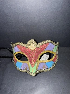 Colorful Patchwork Swan Masquerade Mask Ball Mask Mardi Gras Mask Women Mask - Image 1 of 4
