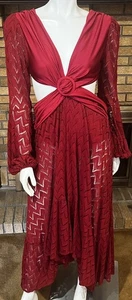 PatBo Bordeaux Cut Out Strandkleid Größe L - Bild 1 von 9
