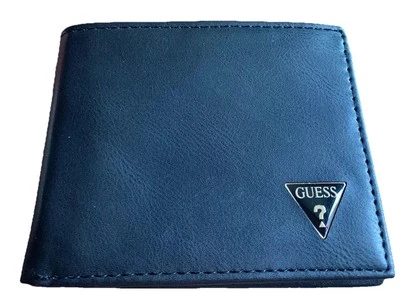New Faux Leather Guess Men's Chavez Pocketmate Logo Black Wallet 4.5” X 3.5” - Image 1 of 4