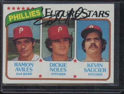 1980 Topps #682 Phillies Future Stars Dickie Noles Auto - Image 1 of 2