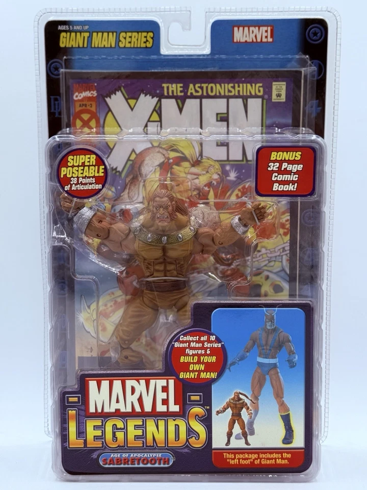 Figura Diente de Sable Serie Hombre Gigante Marvel Leyendas Edad del Apocalipsis 2006 SELLADA Foto 1 de 3