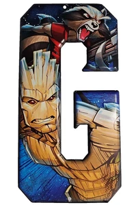 Guardians of the Galaxy Buchstabe G Groot & Rocket Metall Wandhänger Schild Initiale G - Bild 1 von 8