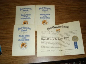 Mystic Order of the Itching Stitch lot of 4 vintage humor cards 1955 get well - Picture 1 of 1
