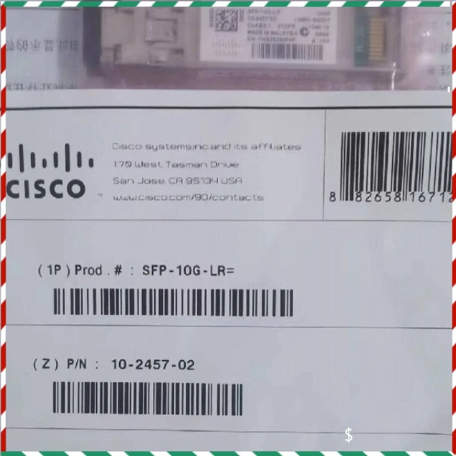 SFP-10G-LR New Cisco Sealed 10GBASE-LR SFP Plug-in Transceiver module - Image 1 of 1