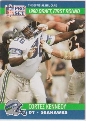 1990 Pro Set NFL #671 Cortez Kennedy RC Seahawks HOF - Image 1 of 2