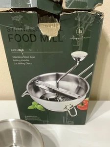 Hungry Artisan Food Mill, Stainless Steel - Brand New But Not Pretty Box - Picture 1 of 7