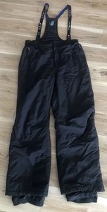 L.L.Bean Snow Ski Pant Black Bib Thermolite Overalls Size Large O CS55 - Picture 1 of 12
