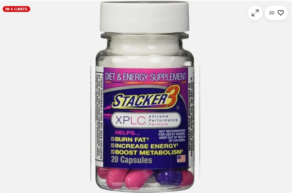 Suplemento dietético herbal Stacker 3 XPLC - 20 cápsulas (1 paquete) Foto 1 de 1