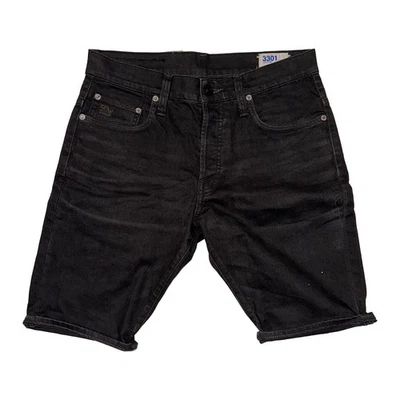 Shorts reto masculino G-STAR cinza denim 3301 RRP £60 - Imagem 1 de 2