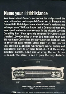 1964 Ford Mercury Comet - Distance - Classic Vintage Advertisement Ad D131 - Picture 1 of 1