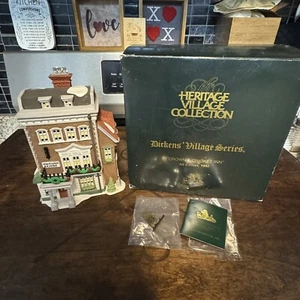 Dept. 56 Heritage Village Dickens Village Crown & Cricket Inn 1st Edition 14-2 - Picture 1 of 13