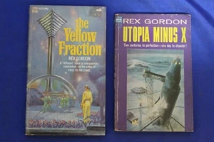 2 Rex Gordon Science Fiction ACE PBs Utopia Minus X F-416 & Yellow Fraction VG- - Picture 1 of 4
